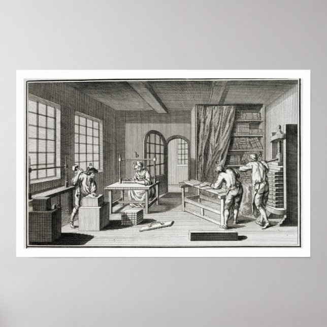 A bookmaker's workshop, from the 'Encyclopedie des Poster (Front)