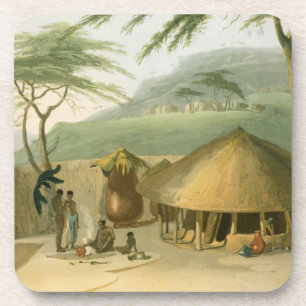 A Boosh-Wannah Hut, plate 7 from 'African Scenery Coaster