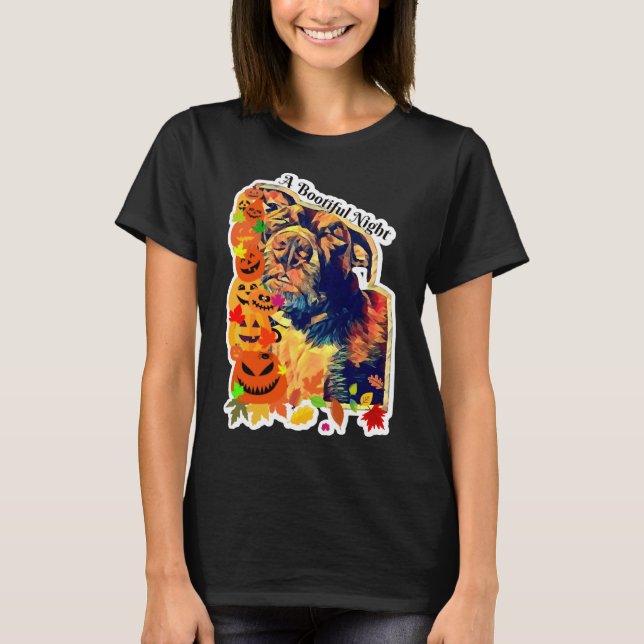 A Bootiful Night Pitbull Dog T-Shirt (Front)