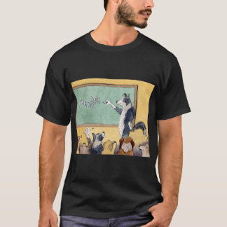 A Border Collie dog teaches his pup pupils maths T-Shirt