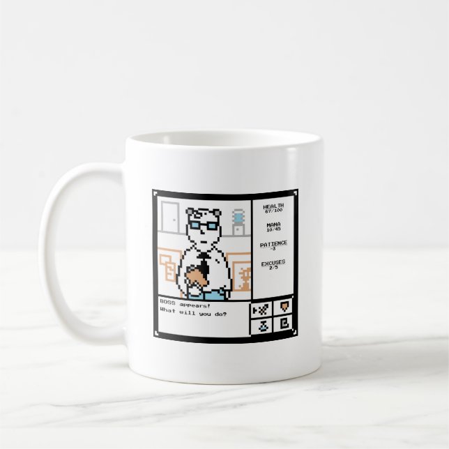 A Boss Appears!  Coffee Mug (Left)
