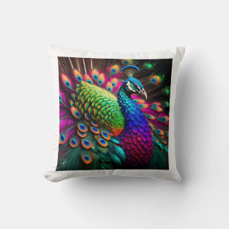 A both side peacock designed pillow Stylish & Cosy