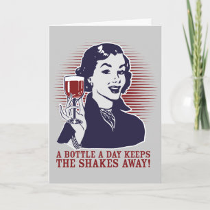 A Bottle A Day Personalizable Card