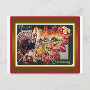 A Bountiful Thanksgiving Holiday Postcard