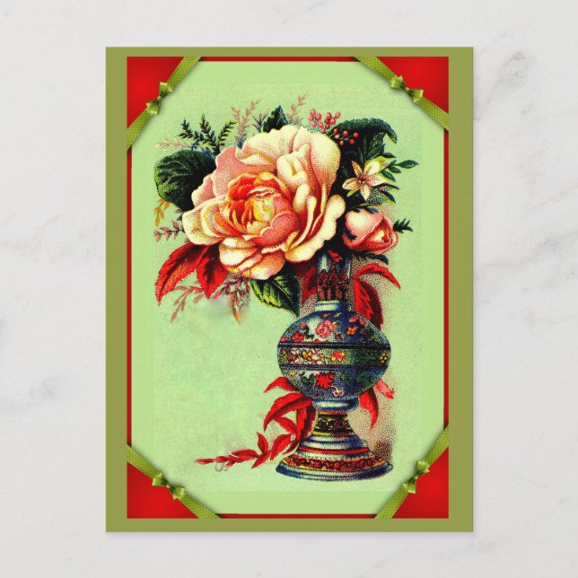 A bouquet for you! From 1885. Postcard (Front)