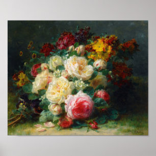  A Bouquet Of Cabbage Roses Poster