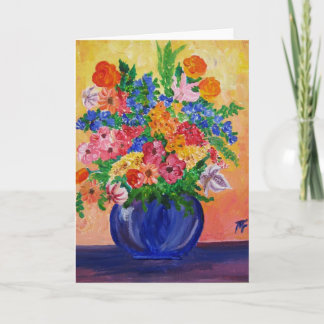 A Bouquet of colourful flowers Greeting Card
