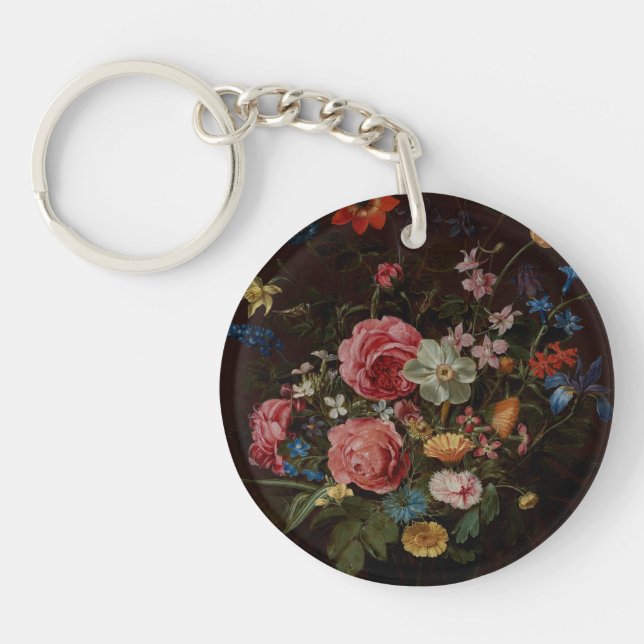 A Bouquet of Flowers by Peeters  Key Ring (Front)