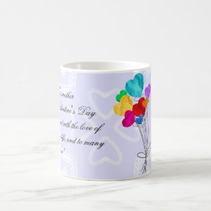 A bouquet of heart paper balloons coffee mug