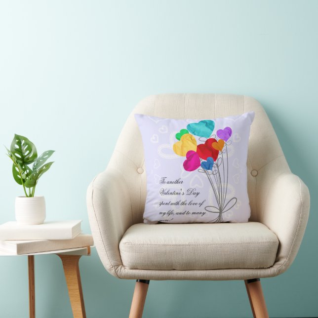 A bouquet of heart paper balloons  cushion (Chair)