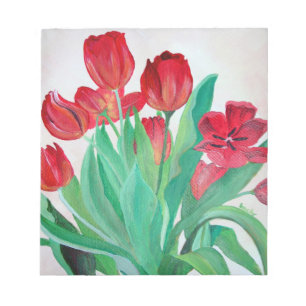 A Bouquet of Red Tulips Notepad