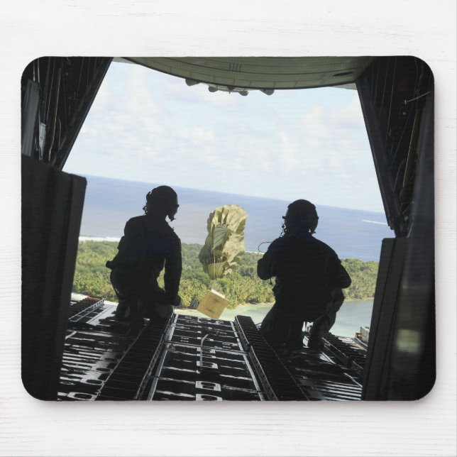 A box of humanitarian goods mouse pad (Front)