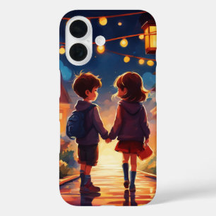 A boy and a girl are romantic  iPhone 16 case