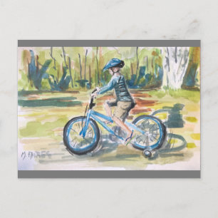 A Boy and His Bike Postcard