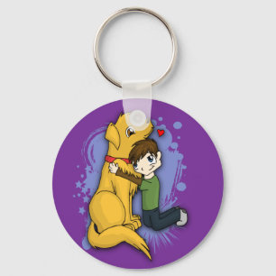 "A Boy and His Dog" Keychain