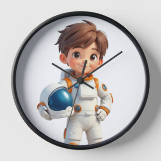 A boy astronaut clock