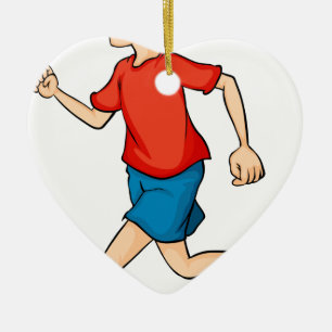 A boy ceramic tree decoration