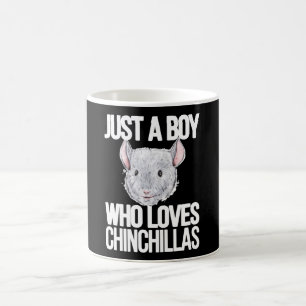 A Boy Who Loves Chinchillas Dad Chinchilla Owner Coffee Mug