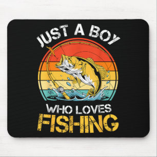 A Boy Who Loves Fishing Jokes Boys Fisherman B Mouse Pad