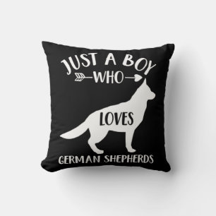 A Boy Who Loves German Shepherd Cushion