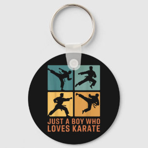A Boy Who Loves Karate Martial Arts Karate Lover Key Ring