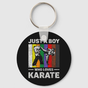 A Boy Who Loves Karate Vintage Taekwondo Karate Key Ring