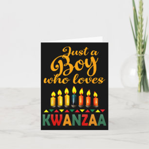 A Boy Who Loves Kwanzaa Kinara African Pride Black Card