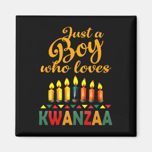A Boy Who Loves Kwanzaa Kinara African Pride Black Magnet
