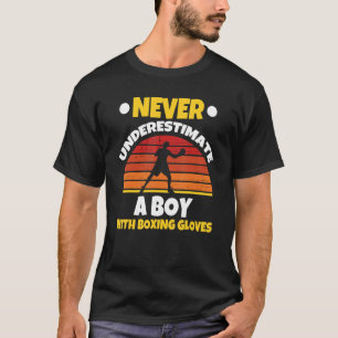 A Boy With Boxing Gloves Kickboxer Kickboxing Work T-Shirt