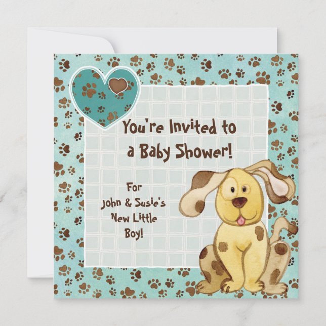 A Boy's Best Friend Baby Shower Invitation (Front)