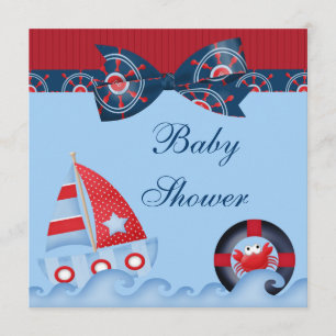 A Boys Sea Life Baby Shower Invitation