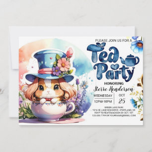 A Boy's Wonderland Tea Party Shower Invitation