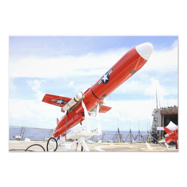 A BQM-74E Chukar drone ready for launch Photo Print (Front)