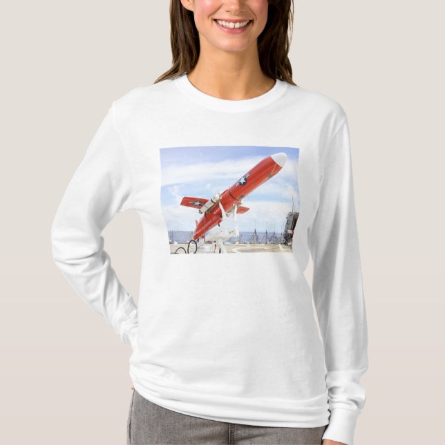 A BQM-74E Chukar drone ready for launch T-Shirt (Front)
