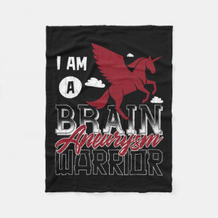 A Brain Aneurysm Warrior Awareness Support Graphic Fleece Blanket