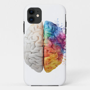 A brain divided between logical and creative sides iPhone 11 case