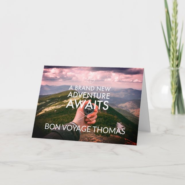 A Brand New Adventure Awaits Goodbye Card (Front)