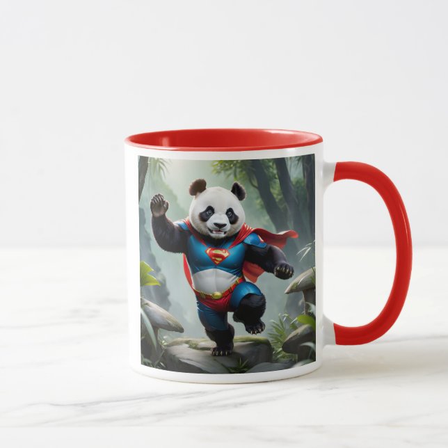 A brave hero panda. mug (Right)