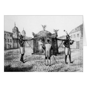 A Brazilian Sedan Chair and a Person Begging