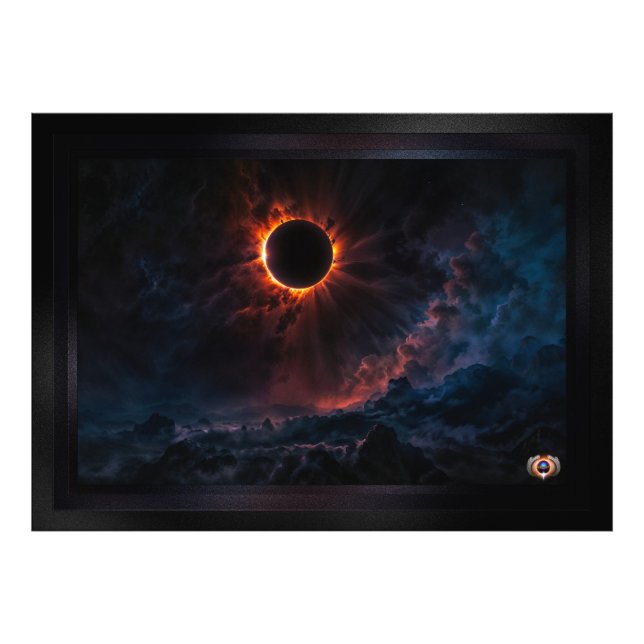 A Breathtaking Solar Eclipse AI Art by Xzendor7 Photo Print (Front)