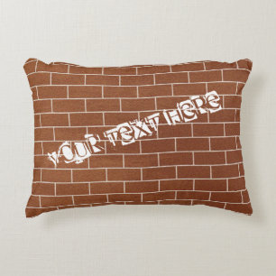 A Brick Wall - Add Your Special Text  /  Message Decorative Cushion