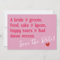 A bride & groom, Food, cake & booze, Happy tears