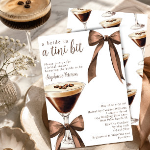 A Bride in a Tini Bit Martini Bridal Shower Invitation