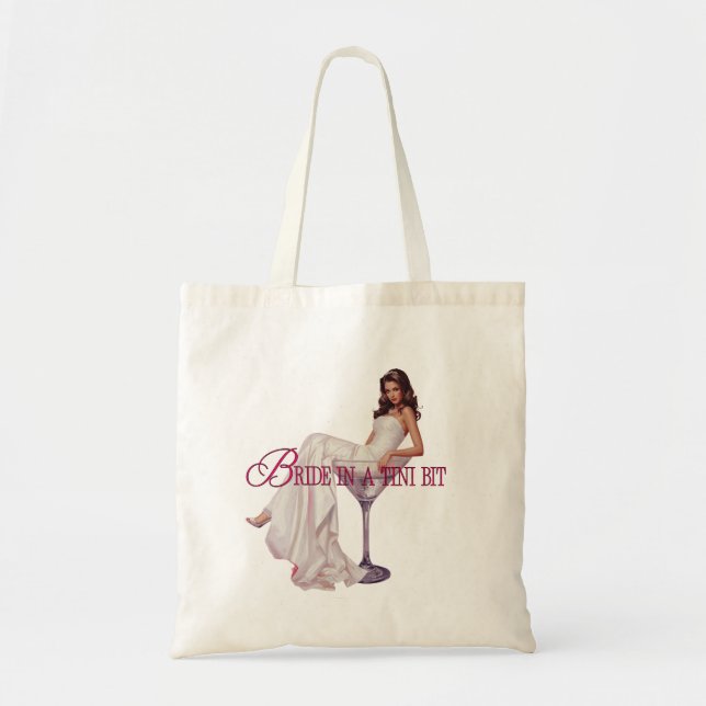 A Bride in a Tini Bit – Martini Glass Bride  Tote Bag (Front)