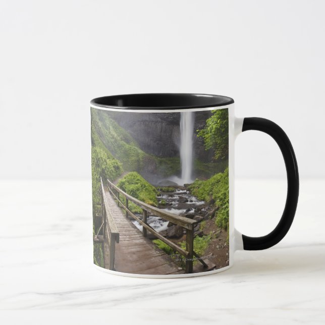A Bridge Over Columbia River And Latourell Falls Mug (Right)