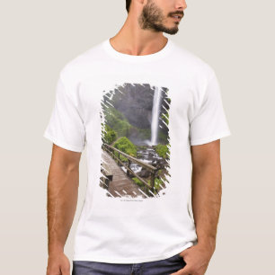 A Bridge Over Columbia River And Latourell Falls T-Shirt