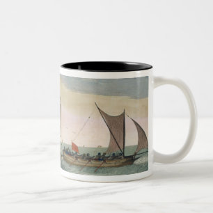 A Brigantine giving chase to a Felucca, and about Two-Tone Coffee Mug