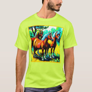 A Bright and Cheerful Horse Art Piece. Buy Now T-Shirt