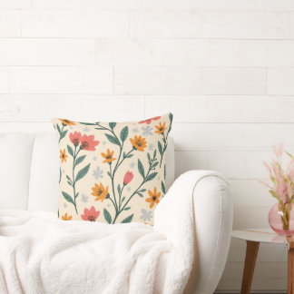a bright blooming flower cushion