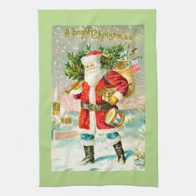 A bright Christmas Tea Towel (Vertical)